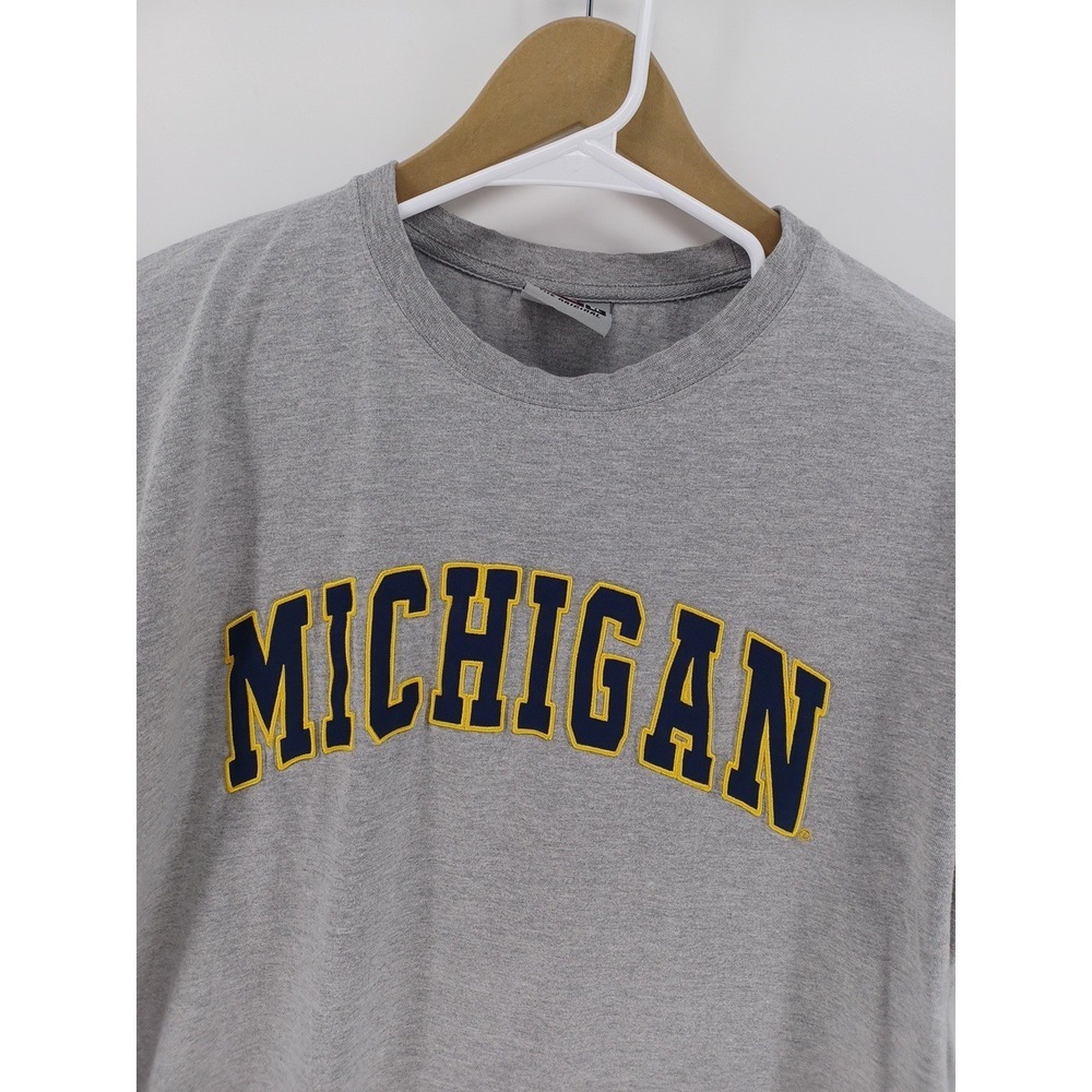 Colosseum Athletics Mens XL Gray Short Sleeve Michigan Wolverines T-Shirt